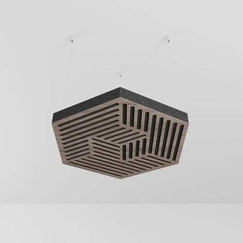 Side angle view of hexagon acoustic panel demonstrating sleek design