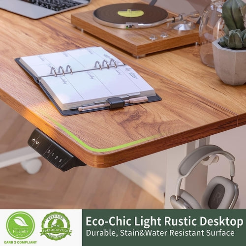 Modern Standing Desk Side Profile with Electric Height Adjustment Controls