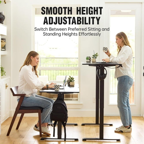 Standing Desk in Elevated Position Showcasing Workspace Flexibility