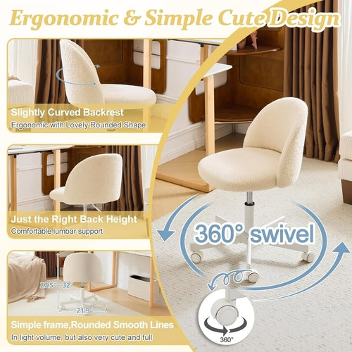 DeskCraft home office chair demonstrating 360-degree swivel base functionality