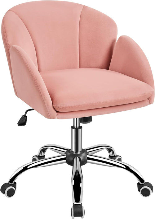 DeskCraft Velvet Desk Chair Pink