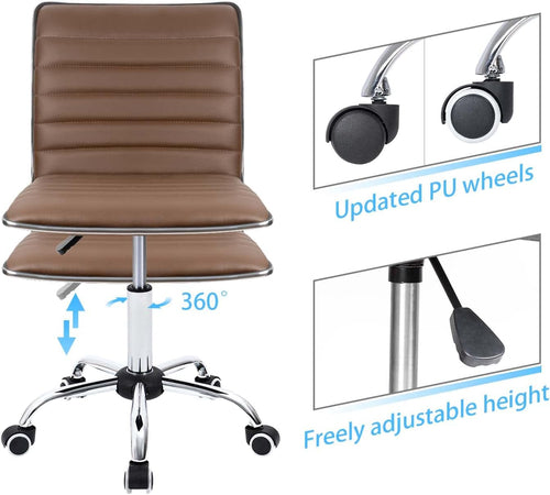 Adjustable armrests and lumbar support detail of DeskCraft task chair