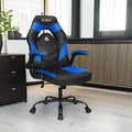 DeskCraft Gaming Chair Blue - Premium Ergonomic Home Office Chair Full View