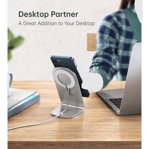 DeskCraft MagSafe Wireless Charger Stand - Premium Home Office Tech Solution