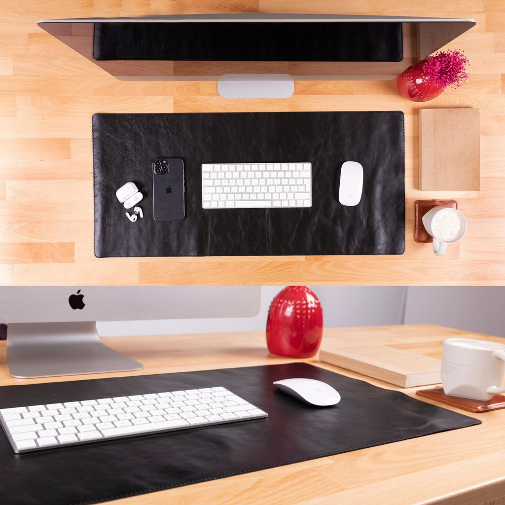 DeskCraft Large Leather Desk Pad 36x19