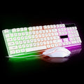 DeskCraft Gaming Keyboard & Mouse Set White - Professional Home Office Peripherals